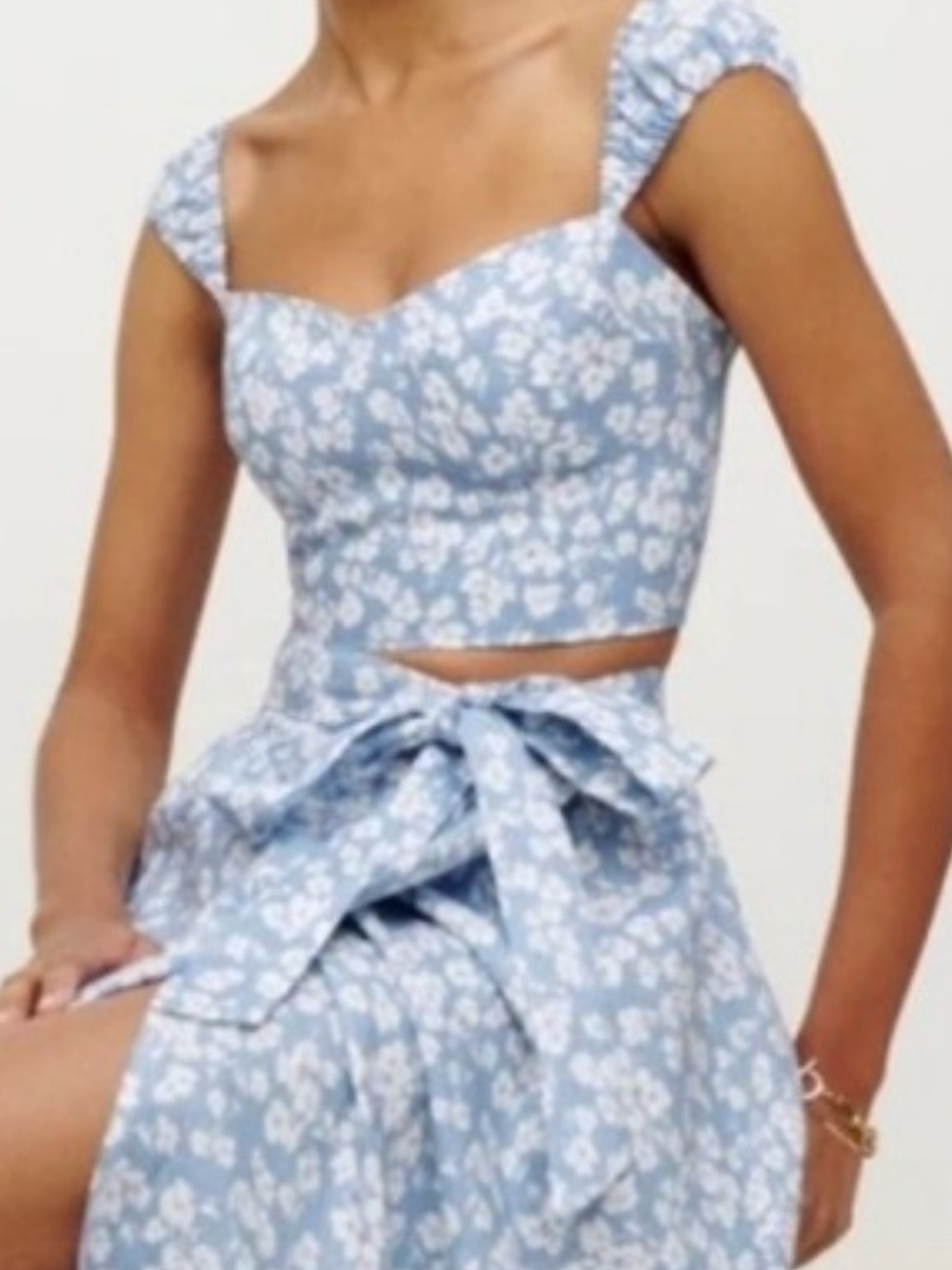 Reformation Bustier Top Clyde Linen Crop Top Size 4